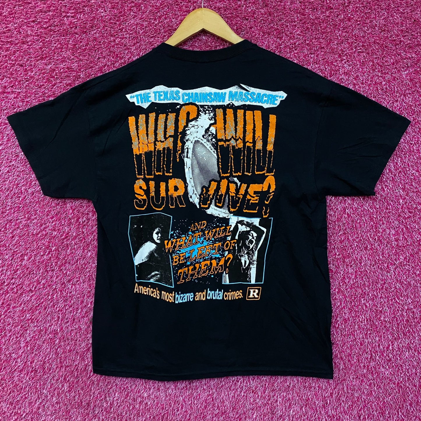 The Texas Chainsaw Massacre Who Will Survive Horror T-Shirt Large