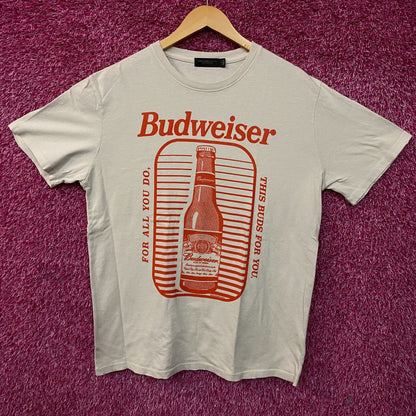 Budweiser "This Bud's for You" Retro Graphic T-Shirt Large