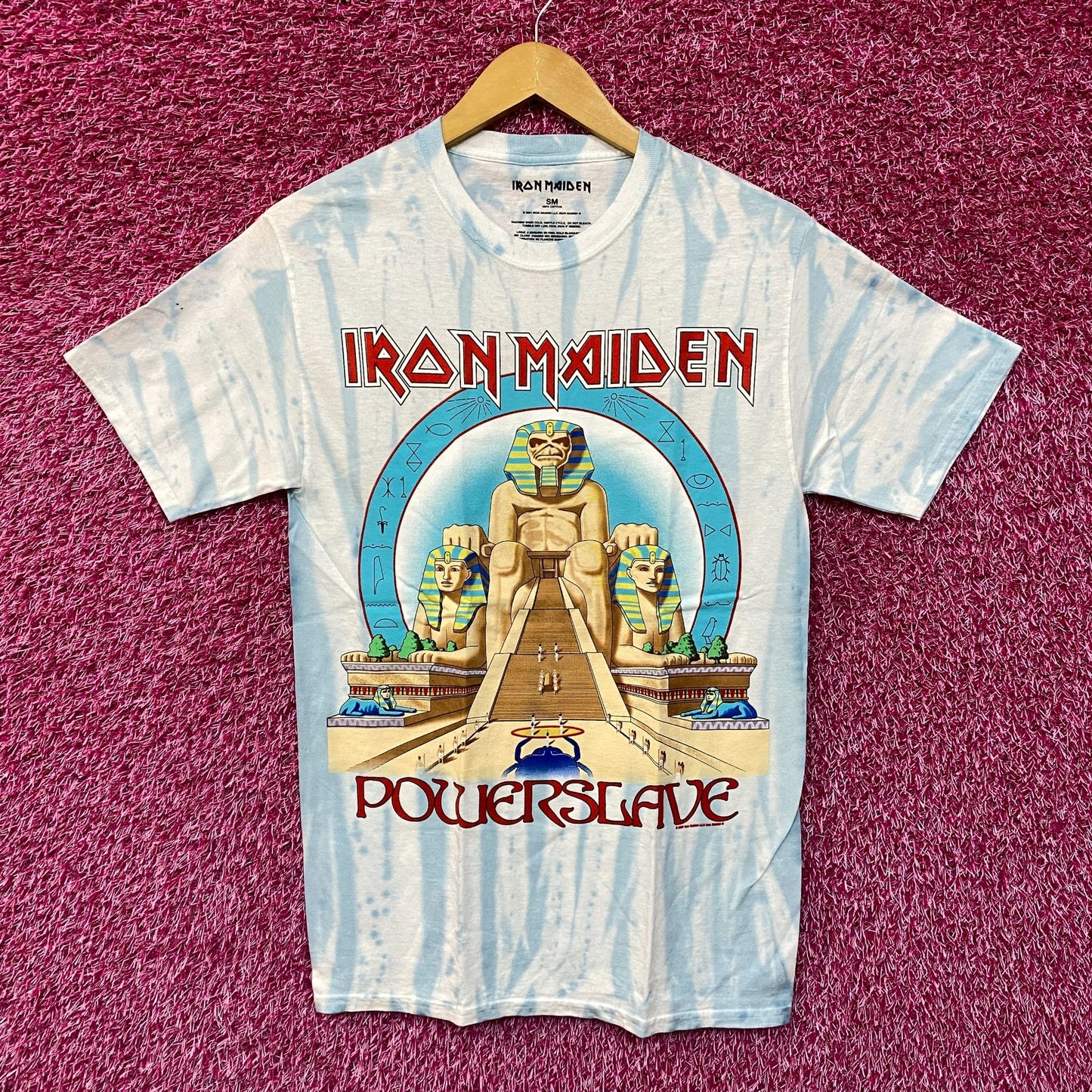 Iron Maiden Powerslave Album Art Heavy Metal Band Tie Dye S