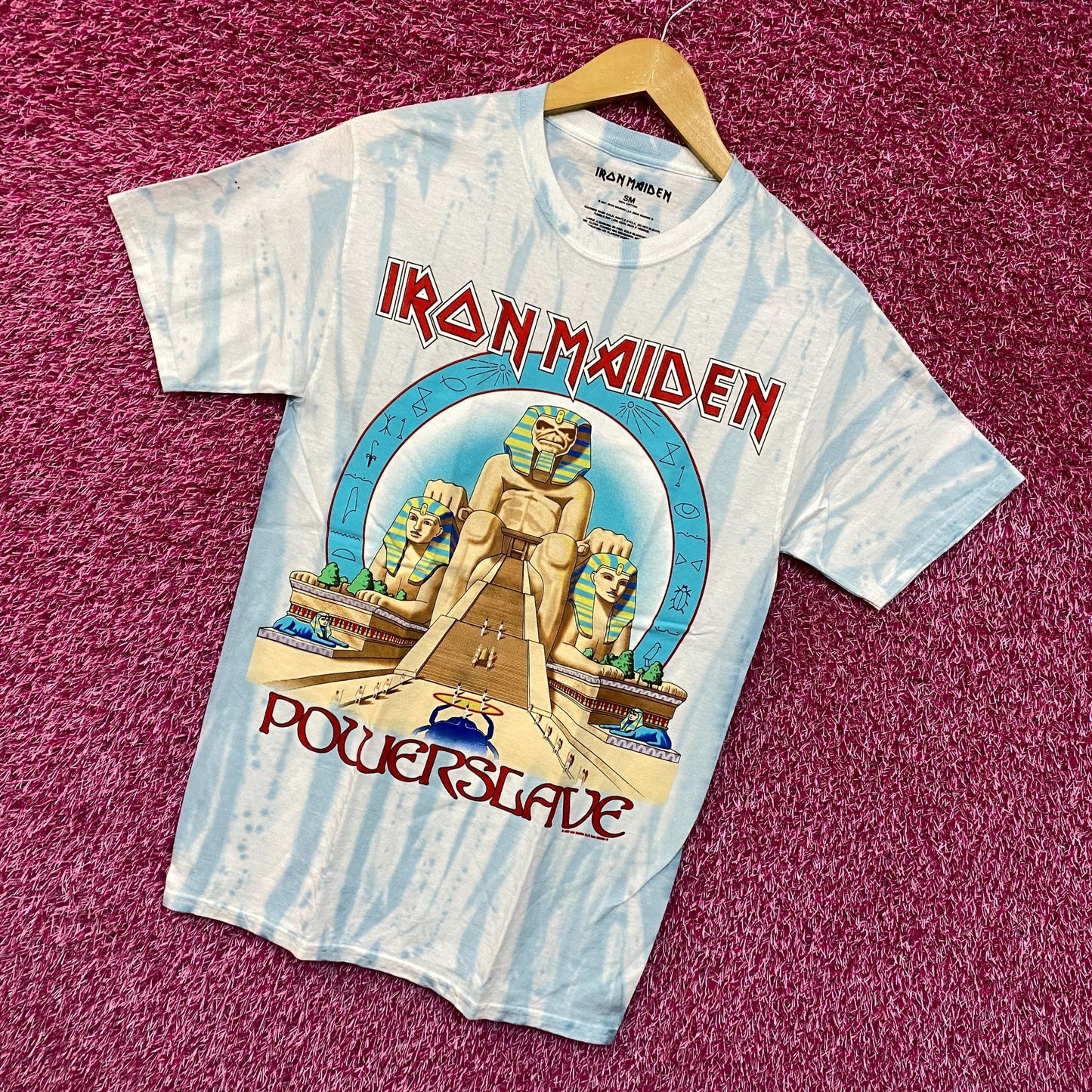 Iron Maiden Powerslave Album Art Heavy Metal Band Tie Dye S