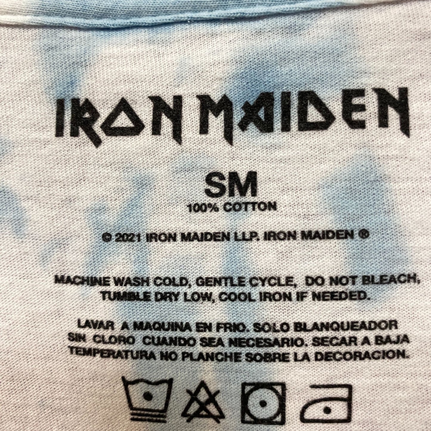 Iron Maiden Powerslave Album Art Heavy Metal Band Tie Dye S