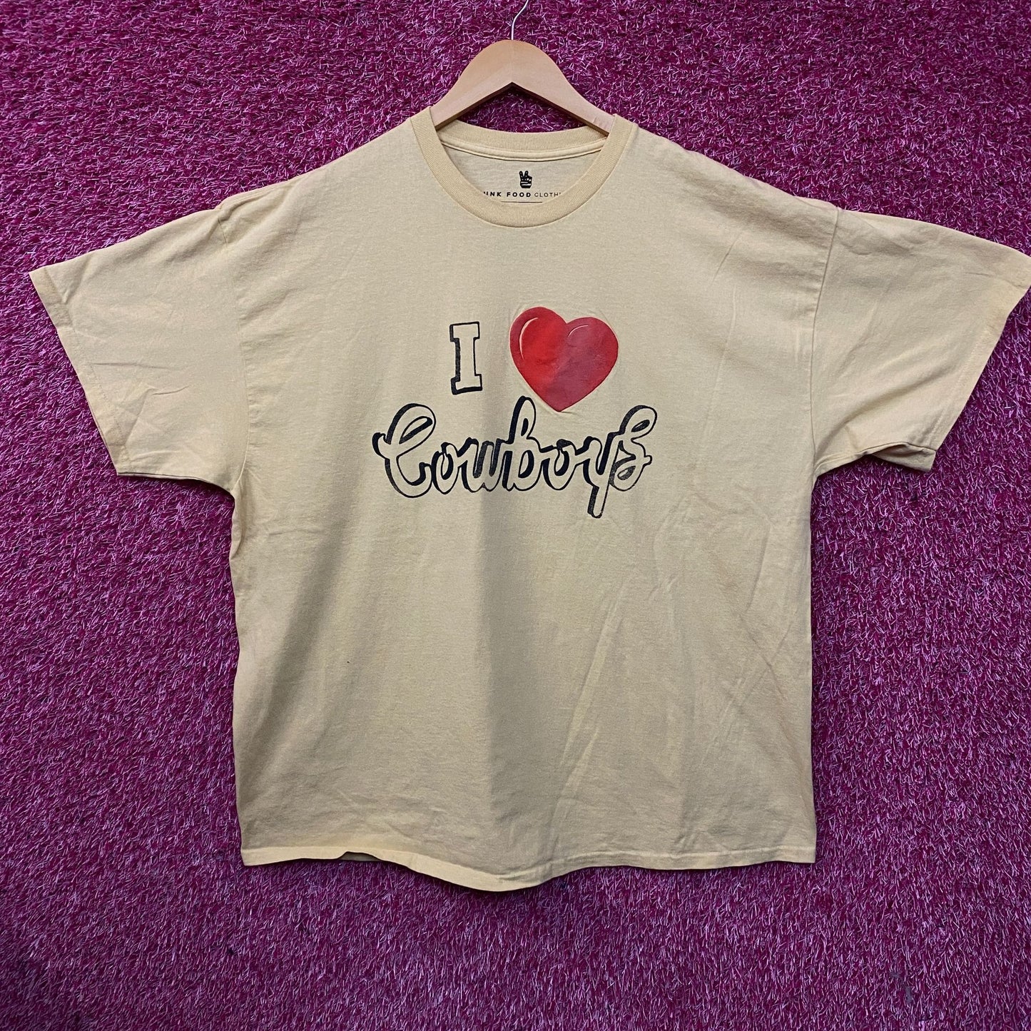 Junk Food Clothing I Love Cowboys Graphic T-Shirt XL