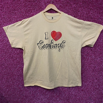 Junk Food Clothing I Love Cowboys Graphic T-Shirt XL