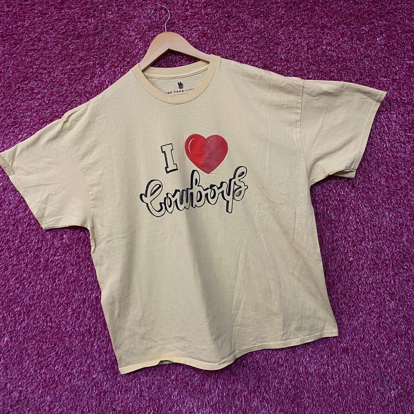 Junk Food Clothing I Love Cowboys Graphic T-Shirt XL