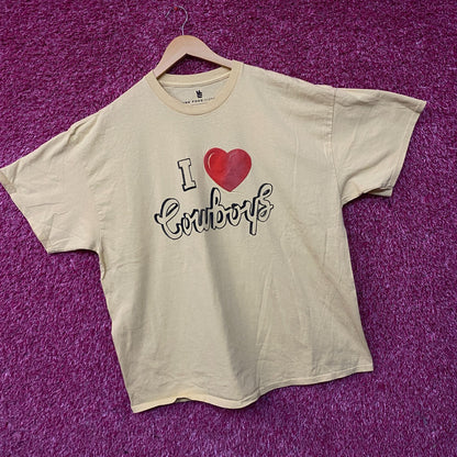Junk Food Clothing I Love Cowboys Graphic T-Shirt XL