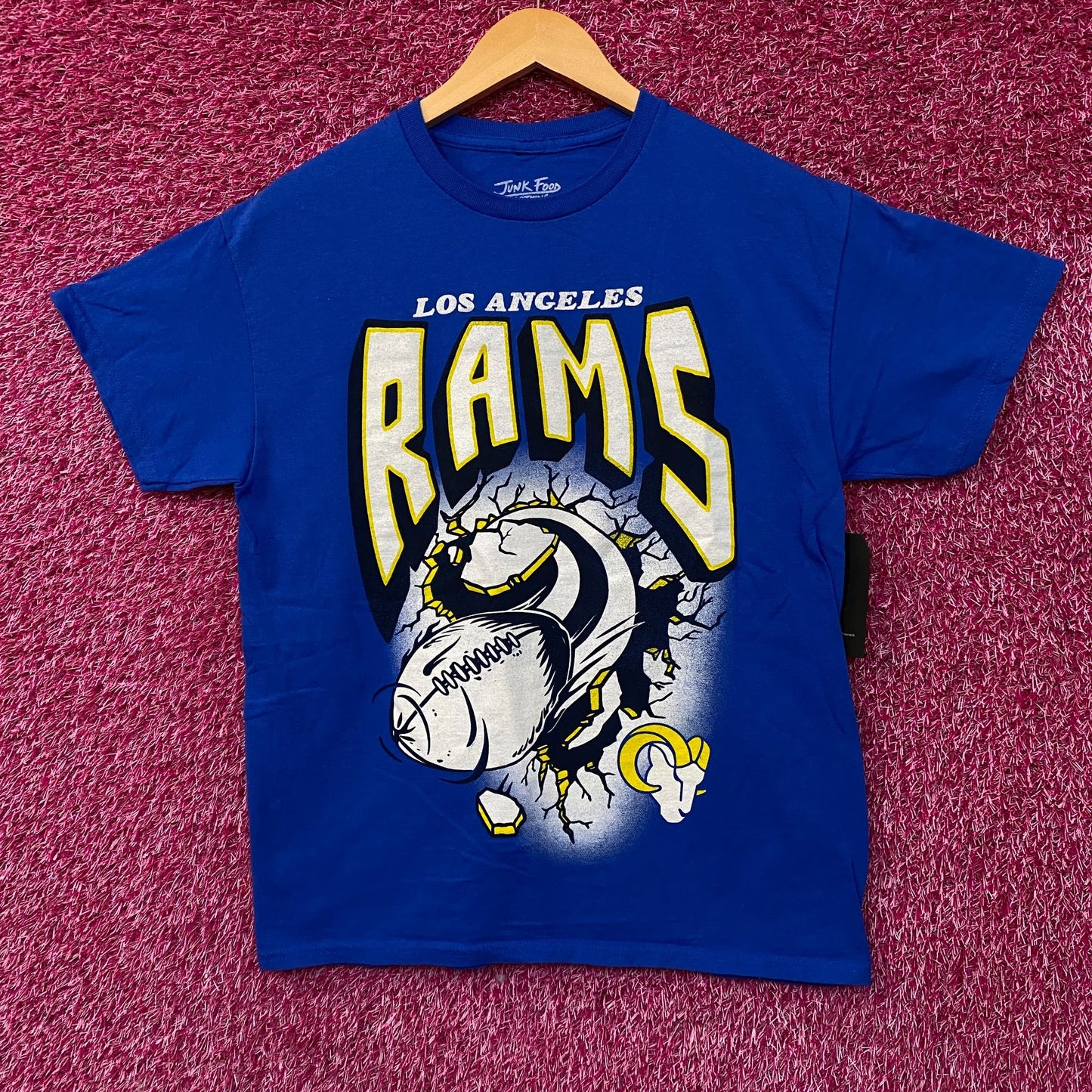 Junk Food NFL Los Angeles Rams Break Through T-Shirt Small