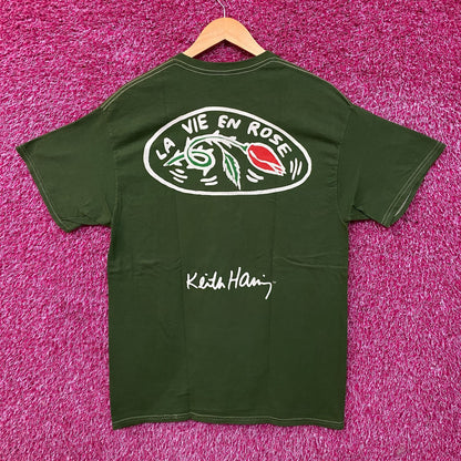 Keith Haring La Vie En Rose Art Graphic T-Shirt Large