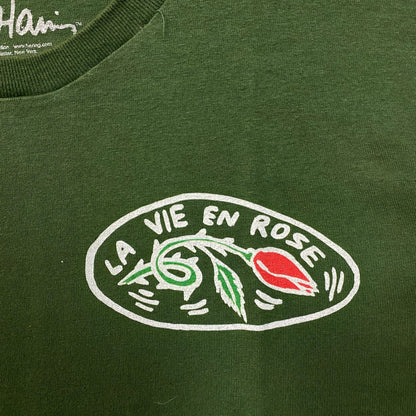 Keith Haring La Vie En Rose Art Graphic T-Shirt Large