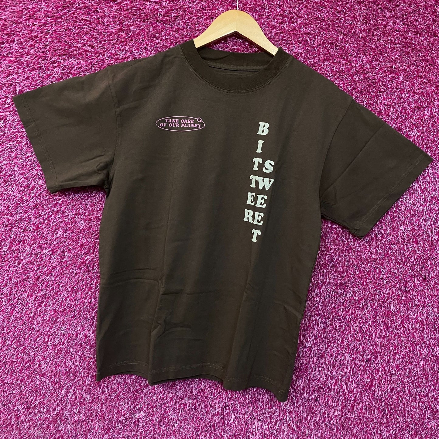 Bittersweet Take Care Of Our Planet Oversized Graphic T-Shirt Small