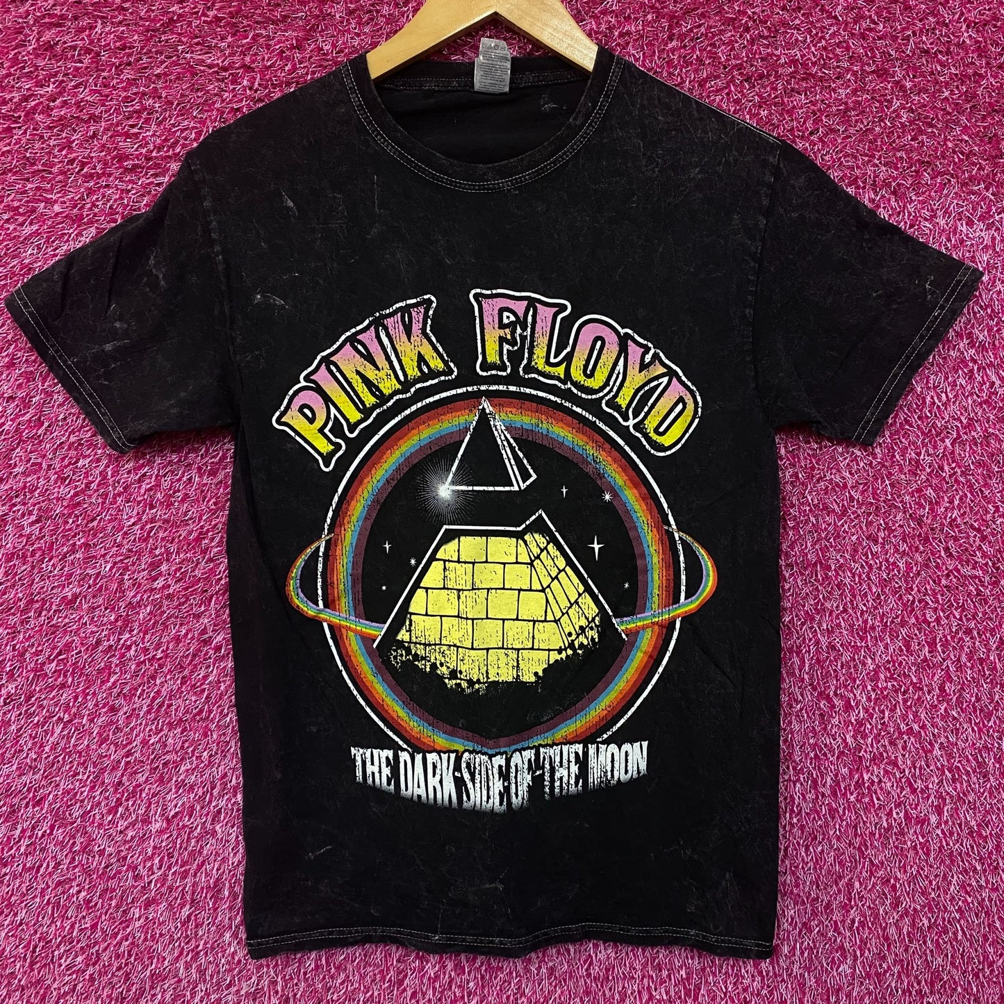 Pink Floyd The Dark Side of the Moon Mineral Wash Tshirt size Small