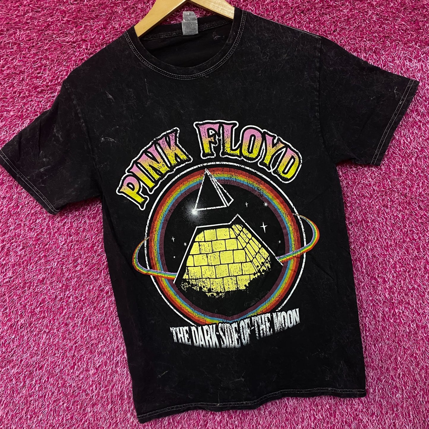 Pink Floyd The Dark Side of the Moon Mineral Wash Tshirt size Small