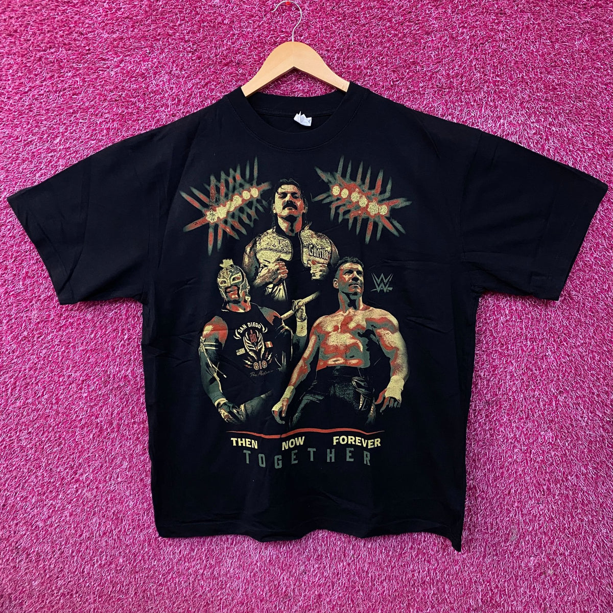 WWE "Then. Now. Forever. Together." Dom, Rey, Eddie Boxy T-Shirt XL
