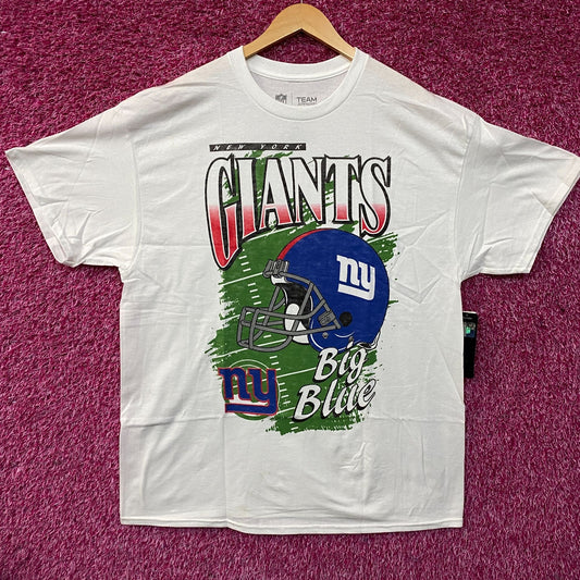 Team Apparel New York Giants Vintage-Style Helmet Logo Graphic T-Shirt Large