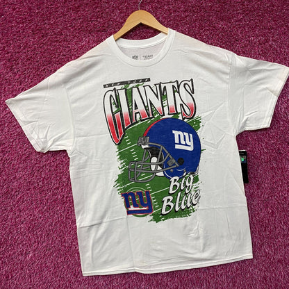 Team Apparel New York Giants Vintage-Style Helmet Logo Graphic T-Shirt Large
