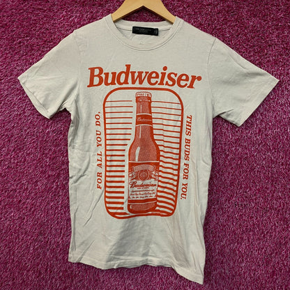 Junk Food Clothing Budweiser "This Bud's For You" Retro Style Tee XS
