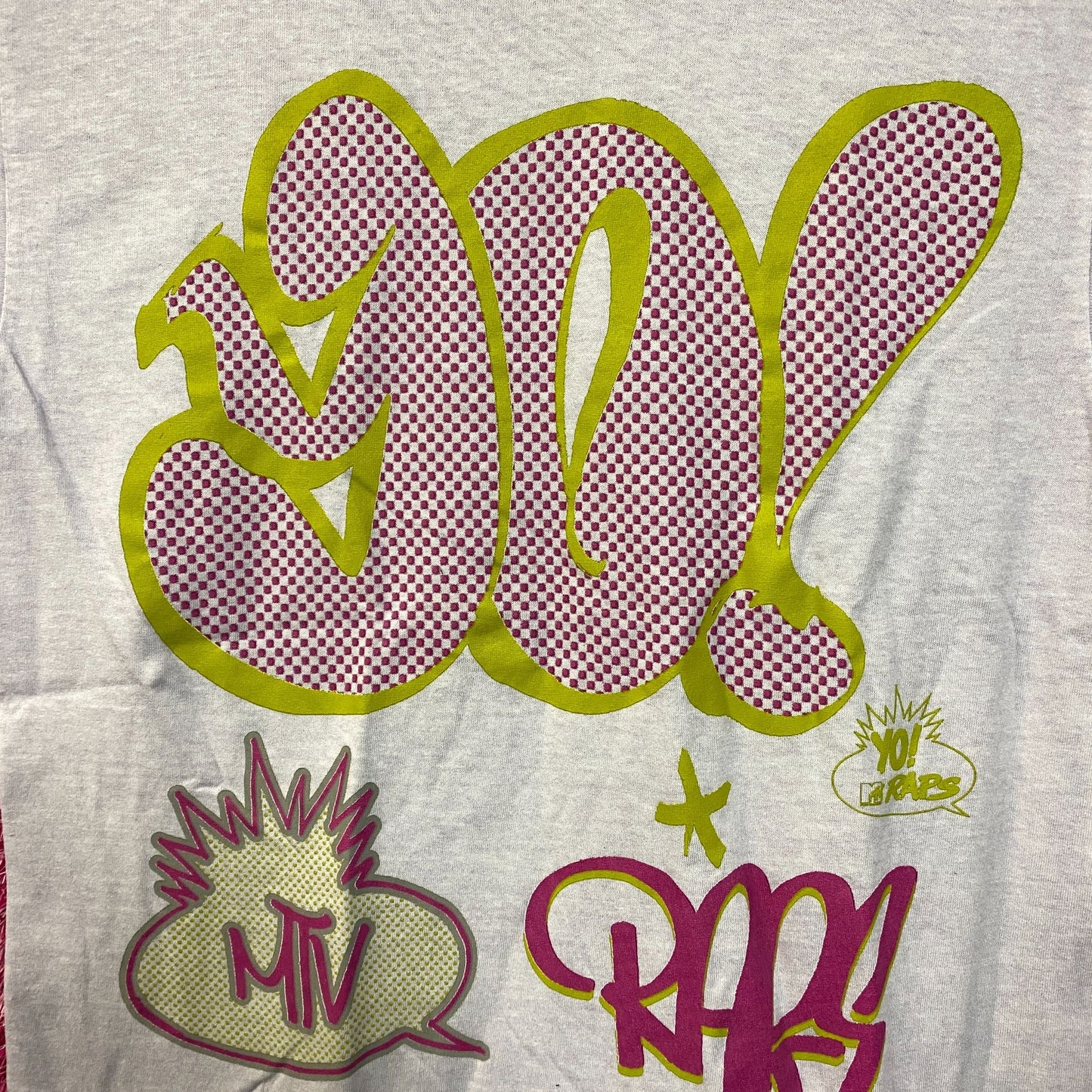 MTV 90's Graffiti Pop Art Poster Light Blue T-Shirt Large