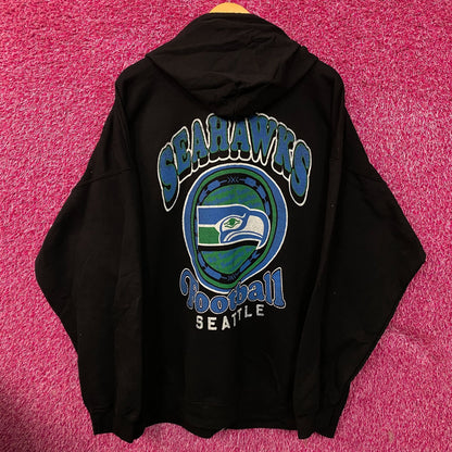 Junk Food Seattle Seahawks Zip Up Black Hoodie size 2XL