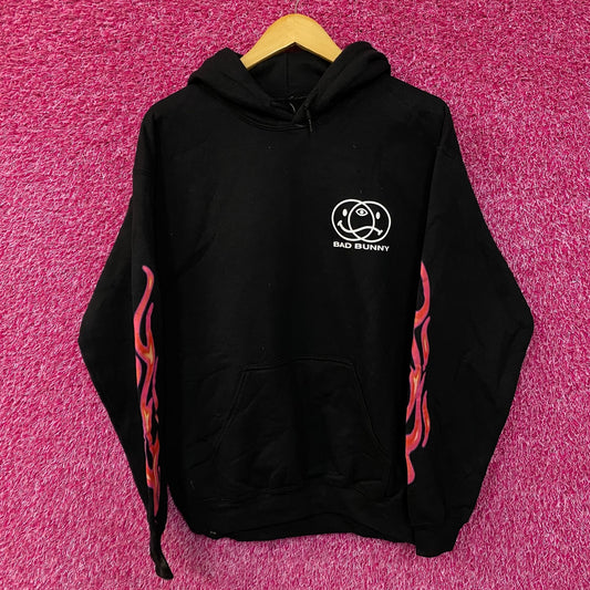 Bad Bunny Flames Hoodie Size Medium