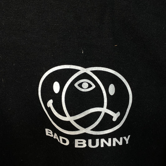 Bad Bunny Flames Hoodie Size Medium
