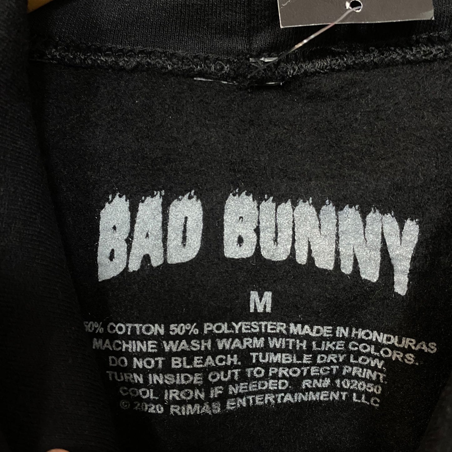 Bad Bunny Flames Hoodie Size Medium