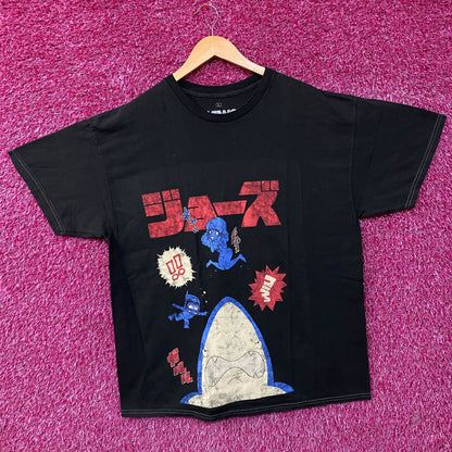 Ripple Junction Jaws Manga Artwork Retro Style T-Shirt Large