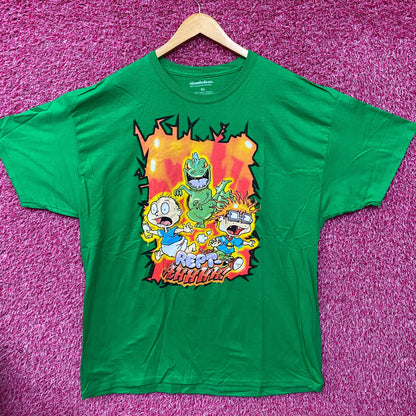 Nickelodeon Rugrats Reptar Rept-Aah! Tommy & Chucky Green T-Shirt XL