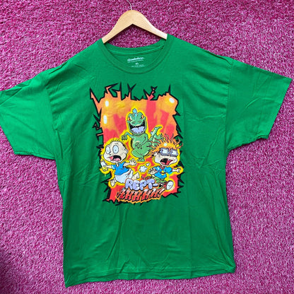 Nickelodeon Rugrats Reptar Rept-Aah! Tommy & Chucky Green T-Shirt XL