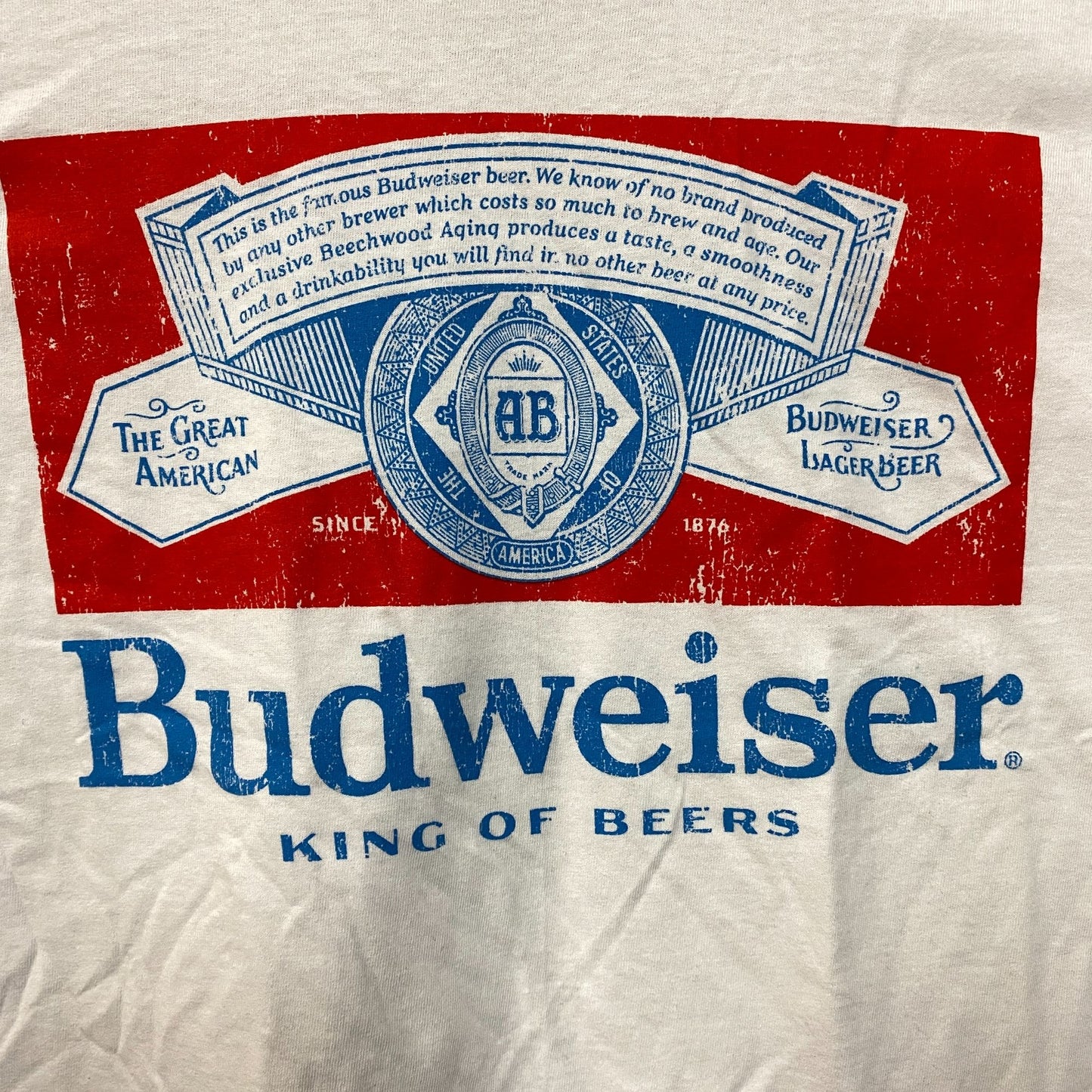 Budweiser King Of Beers Vintage Style T-Shirt XL