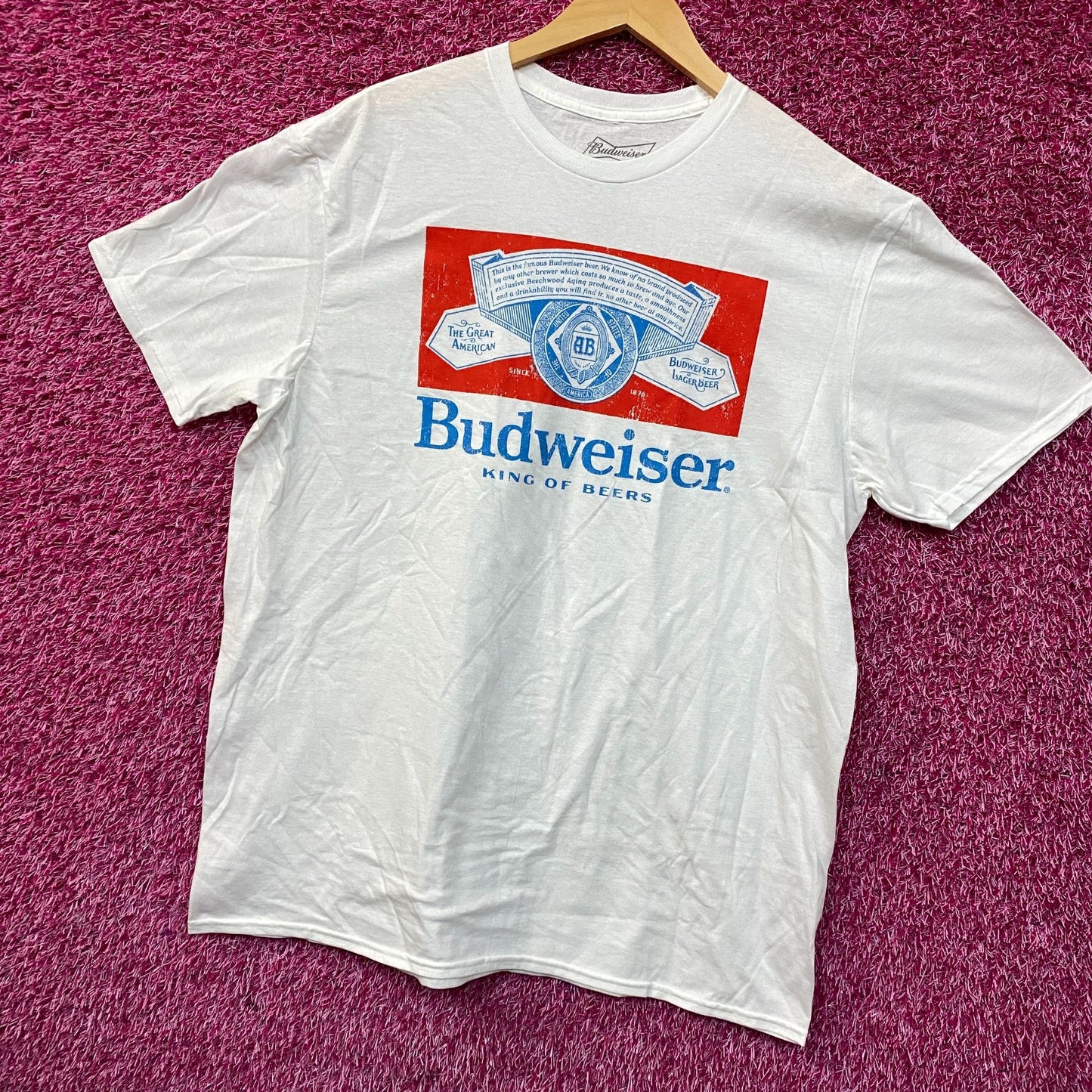 Budweiser King Of Beers Vintage Style T-Shirt XL