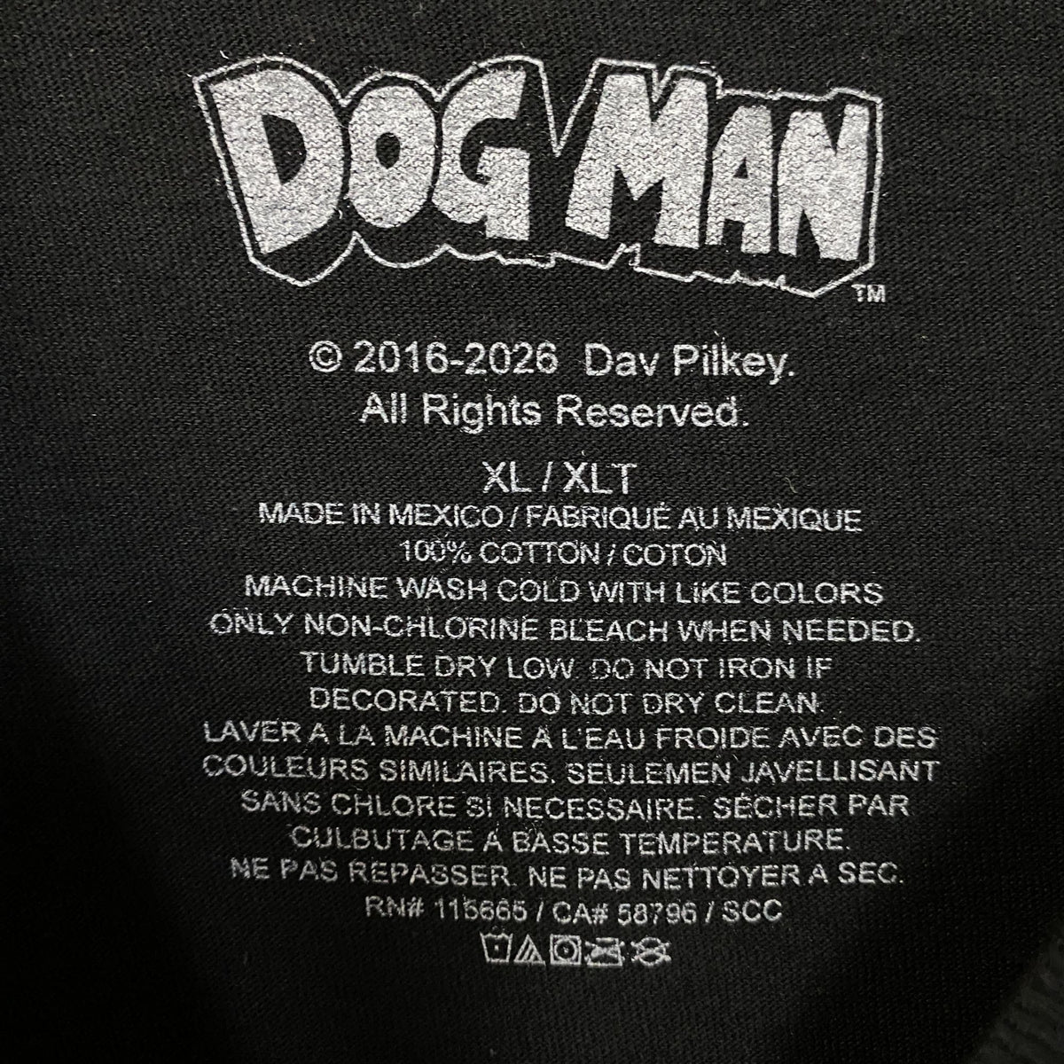 Dog Man Graphic Novel #1 Book Cover Graphic T-Shirt XL