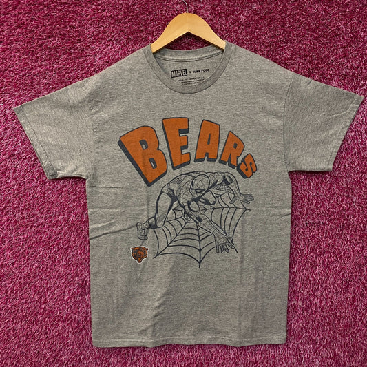 Junk Food Clothing x Marvel x NFL Chicago Bears Spider-Man Graphic T-Shirt Medium