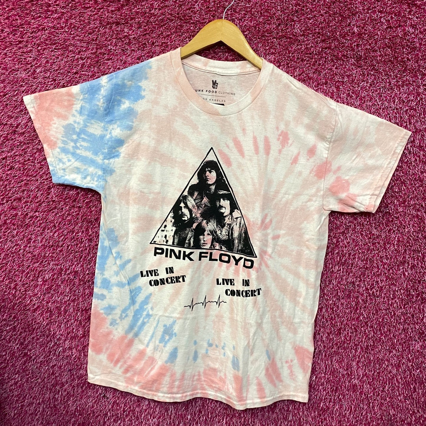 Pink Floyd Live In Concert Tie Dye T-Shirt Medium