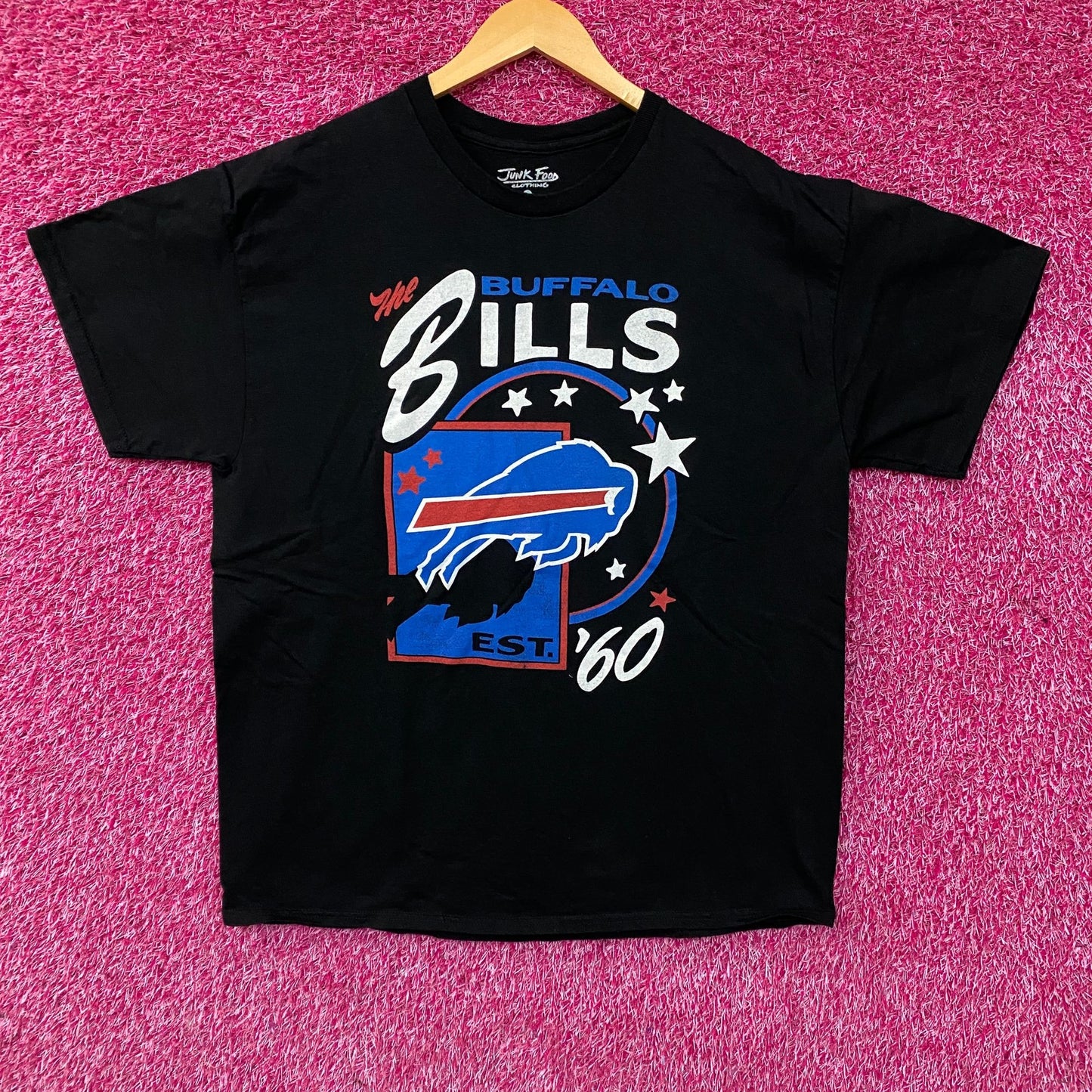 Junk Food Clothing Buffalo Bills Star Power Graphic T-Shirt Large
