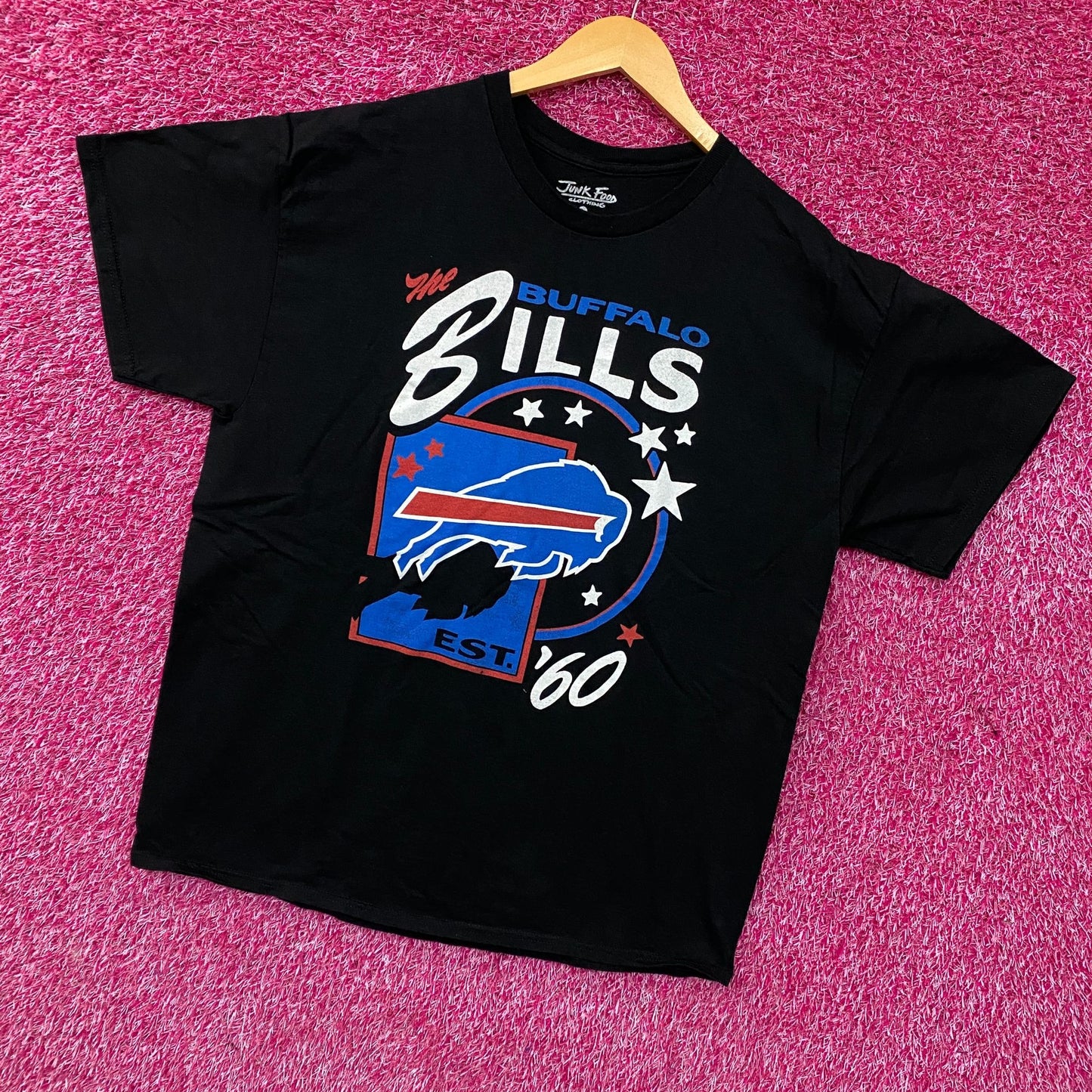 Junk Food Clothing Buffalo Bills Star Power Graphic T-Shirt Large