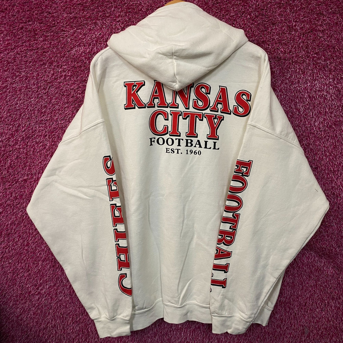 Junk Food Clothing Kansas City Chiefs White Hoodie size 2XL