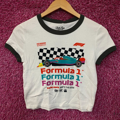 Junk Food Women's Formula 1 Finish Line Crop T-shirt Small