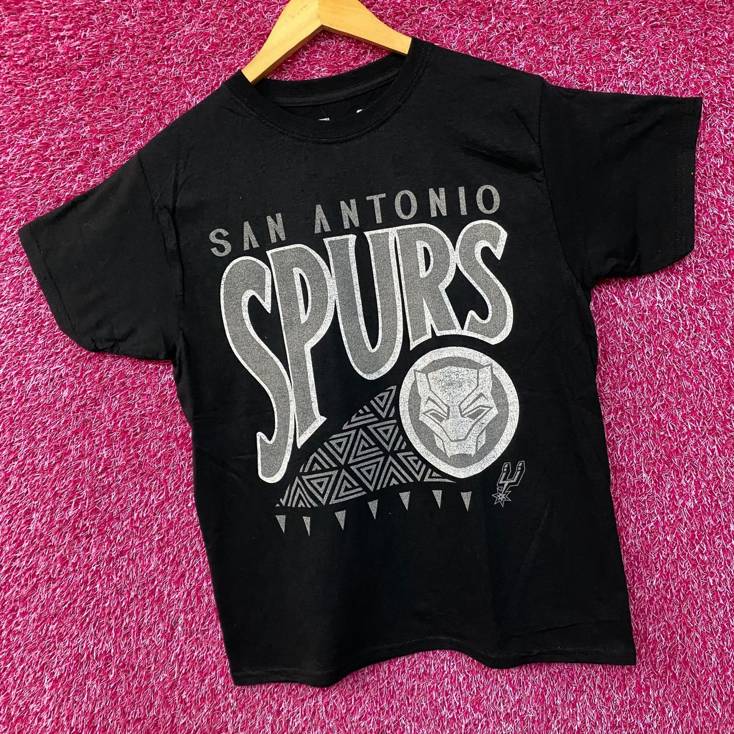 San Antonio Spurs x Marvel Black Panther Collaboration T-shirt Small