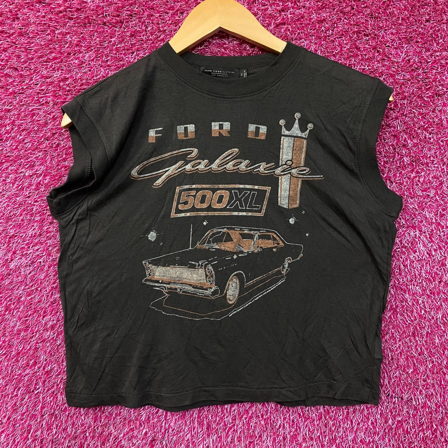 Junk Food Clothing Ford Galaxie 500 XL Vintage Style Graphic Women's Tissue Tank XS