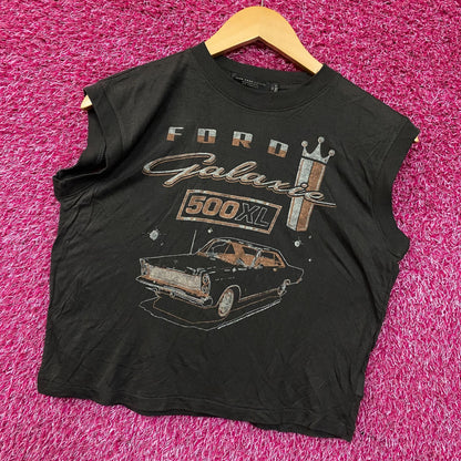 Junk Food Clothing Ford Galaxie 500 XL Vintage Style Graphic Women's Tissue Tank XS