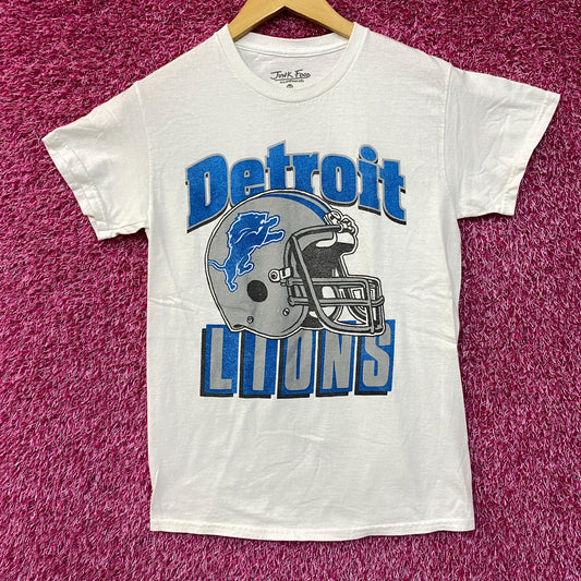 Junk Food Clothing NFL Detroit Lions Throwback Helmet Logo T-Shirt XS