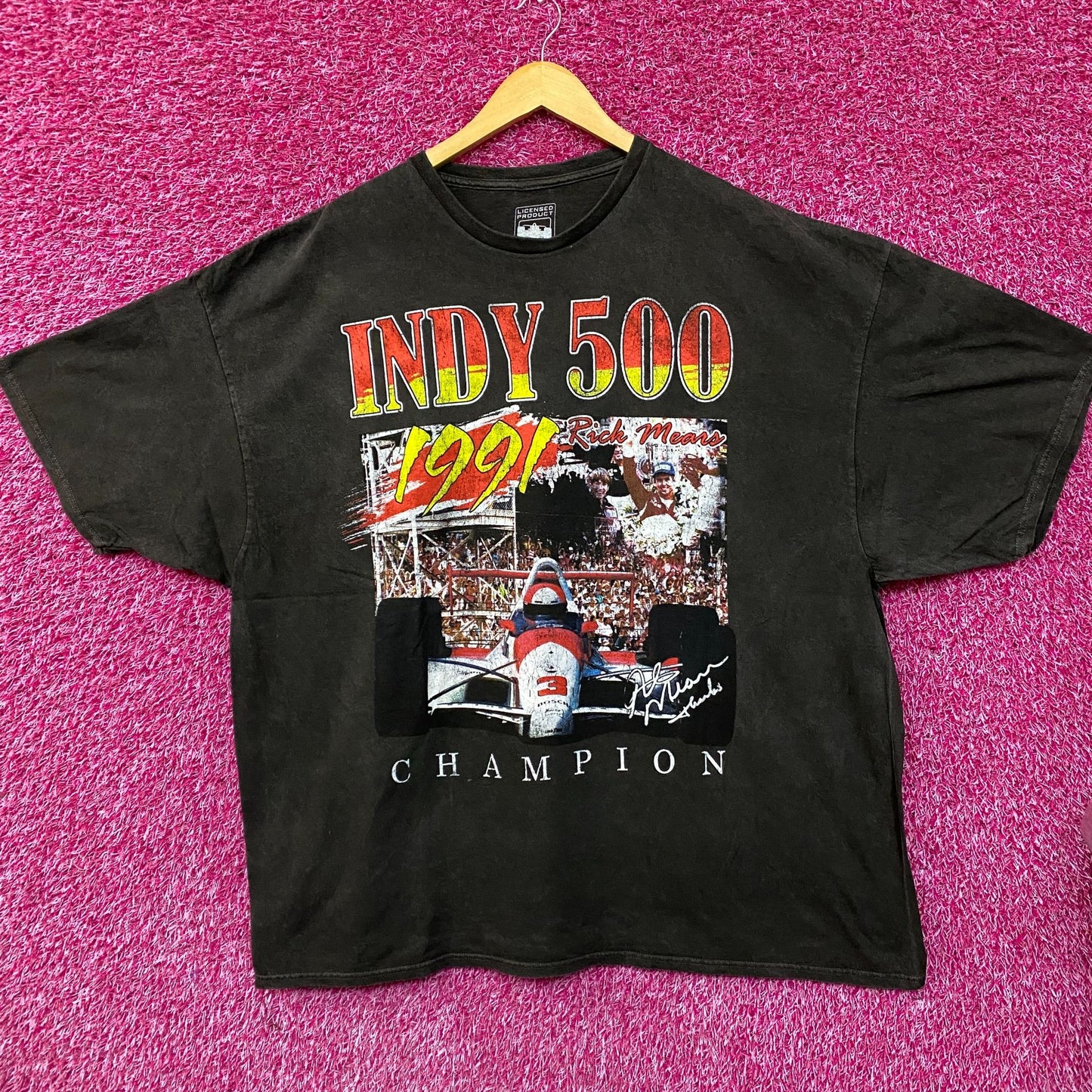 Nascar Indy 500 Rick Mears 1991 Champion T-Shirt 2XL