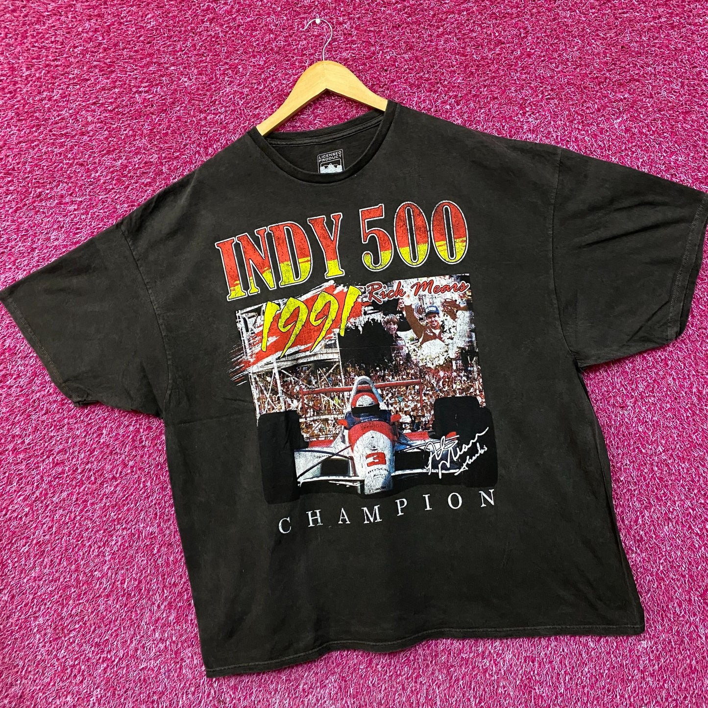 Nascar Indy 500 Rick Mears 1991 Champion T-Shirt 2XL