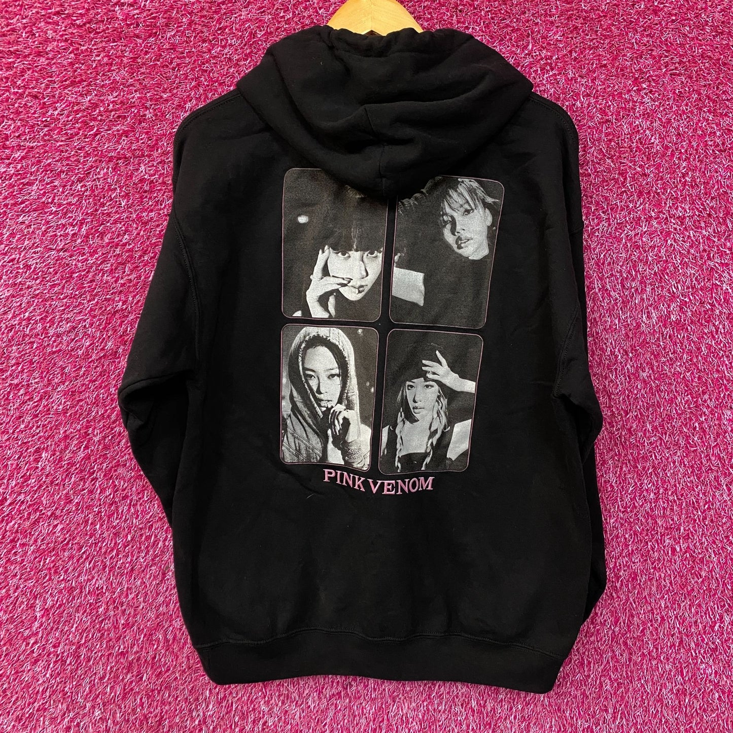 Black Pink Pink Venom hoodie size Large