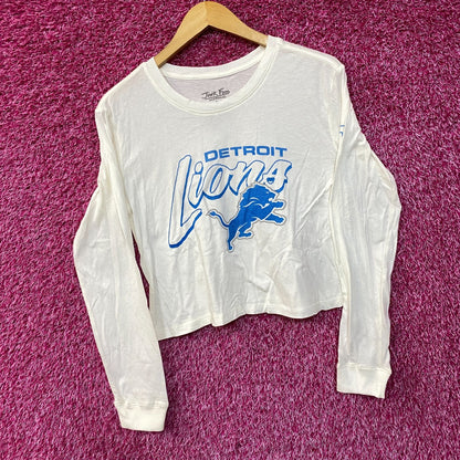 Junk Food NFL Detroit Lions Long Sleeve Cropped T-Shirt XS