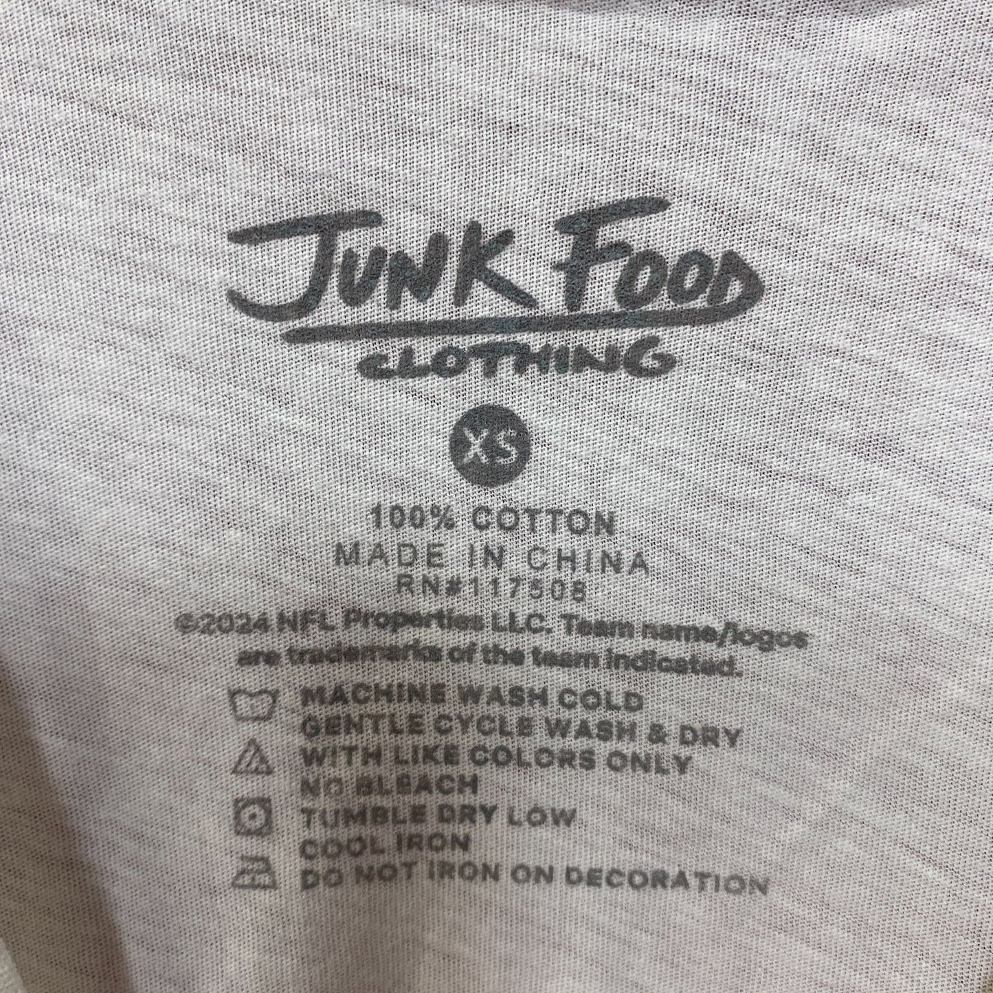 Junk Food NFL Detroit Lions Long Sleeve Cropped T-Shirt XS