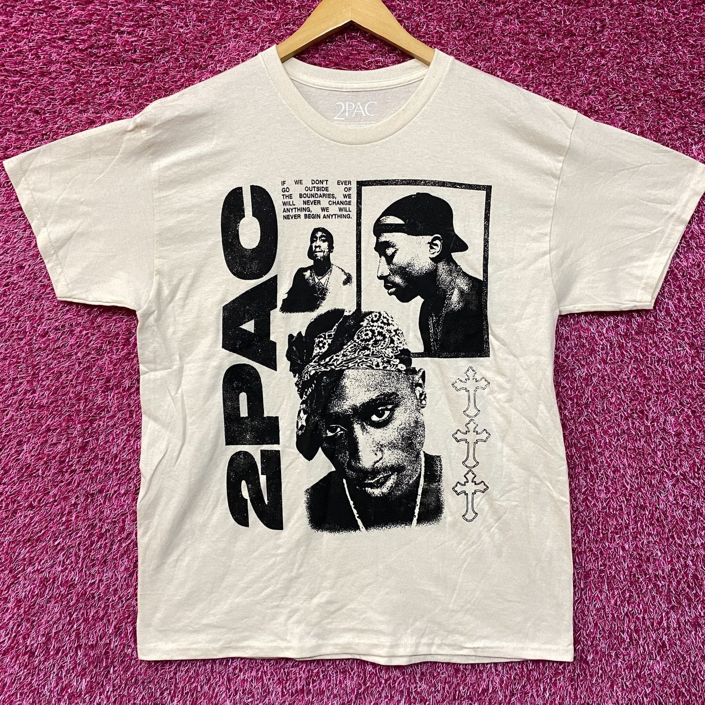 2Pac Tupac Shakur Graphic Design T-Shirt  Large