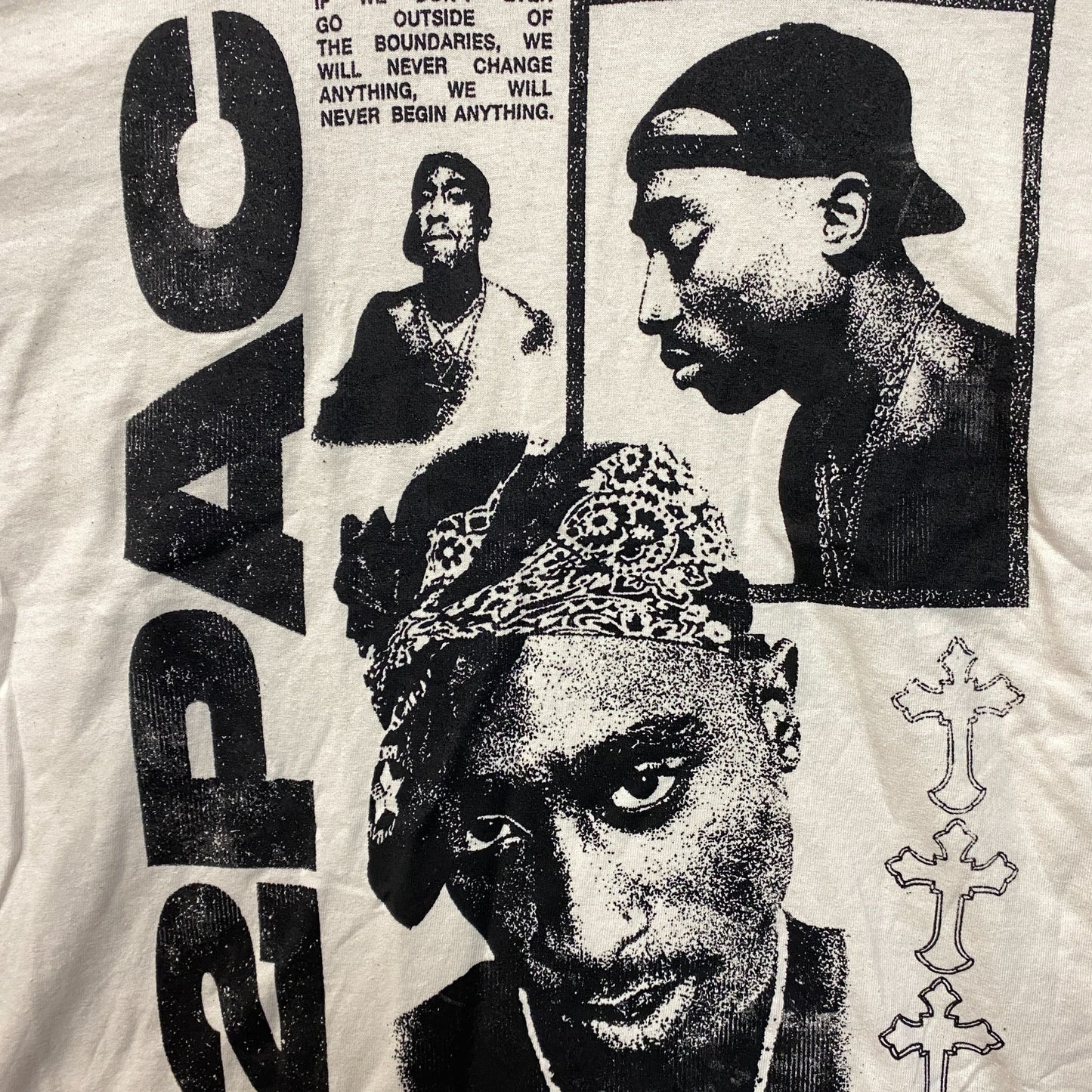 2Pac Tupac Shakur Graphic Design T-Shirt  Large