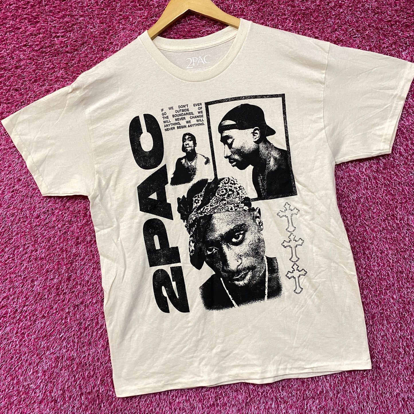 2Pac Tupac Shakur Graphic Design T-Shirt  Large