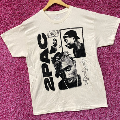 2Pac Tupac Shakur Graphic Design T-Shirt  Large