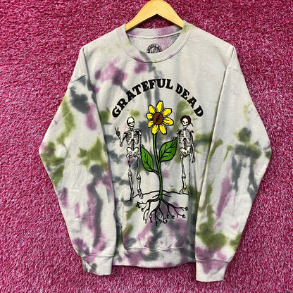 Grateful Dead Keep It Green Tie Dye Crewneck Sweater Medium